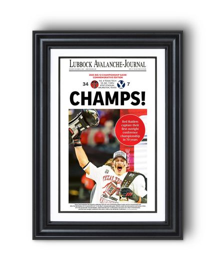 Discover 2025 Texas Football CHAMPS! Win Big 12 Championship Framed Newspaper