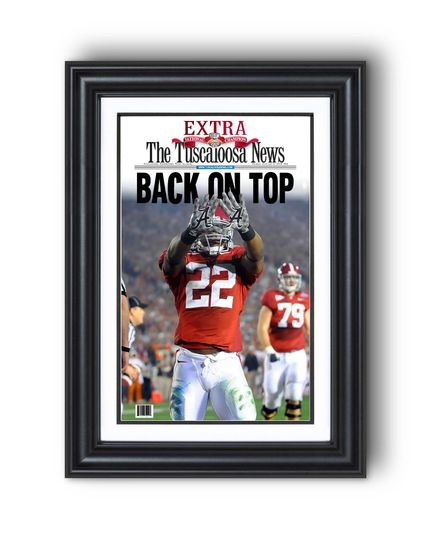 Discover 2009 Albm Football BACK ON TOP College Football Champions at Rose Bowl Framed Newspaper