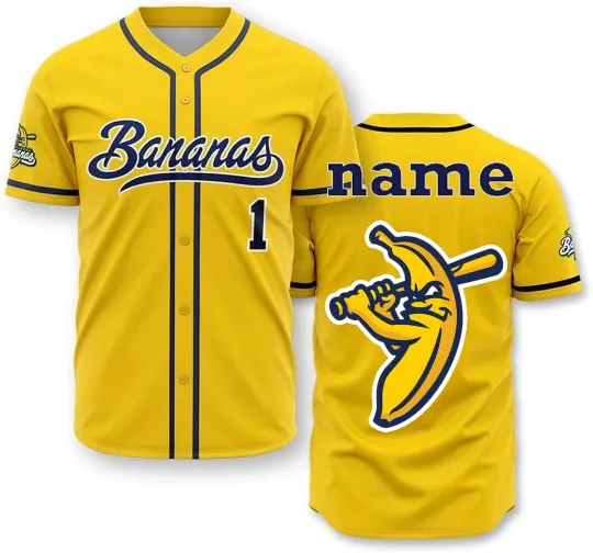 Discover CUSTOM NEW Savannah Bananas BASEBALL SHIRT AOP 3D- Inspired Gift For Fan Men Wom