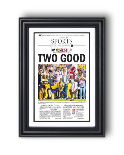 Discover 2022 Louisiana Football TWO GOOD Beat Albm Framed Newspaper