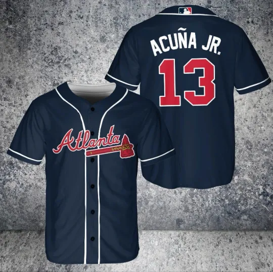 Discover cute, Braves jersey, Acuna Jr 13 Baseball Jersey, hot gift for fan