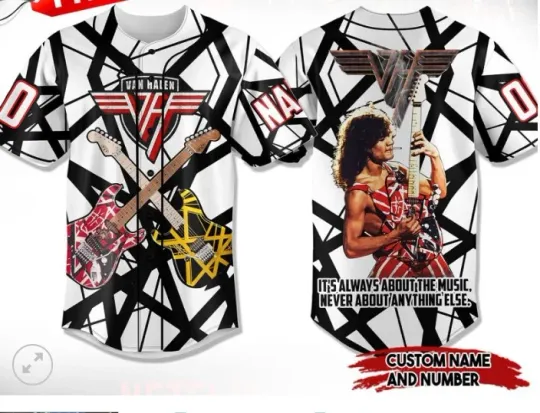 Discover van Its Always About The Music Personalized baseball jersey, new 3d gift