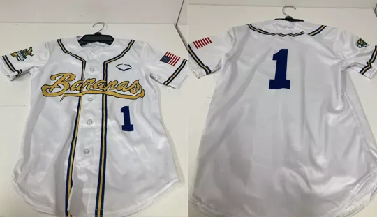 Discover New Savannah Bananas #1 Baseball Jersey (White) NEW AOP 3D Size S-5XL SG1037
