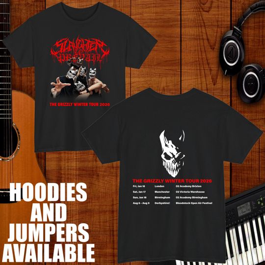 Slaughter To Prevail Band T Shirt | Metal Tour Jumper | Grizzly Winter Tour 2026 Hoodie | Heavy Metal Concert Sweatshirt Gift