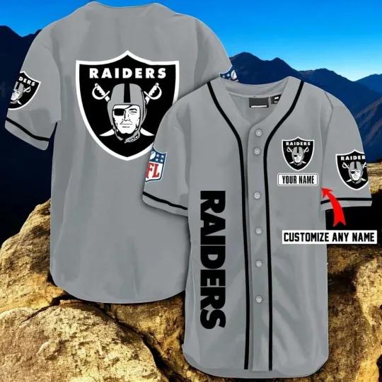 Discover Personalized Raiders Baseball 3D Print Baseball Jersey All Size
