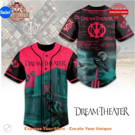Discover Dream Theater Night Terror Baseball Jersey baseball jersey, new 3d gift