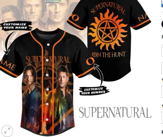 Supernatural Series Fan Personalized baseball jersey, 3d gift,2025 hot