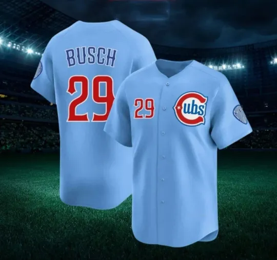 Discover Men's Michael Busch #29 Cub-s Blue Baseball Jersey Size S-5XL TMB5302