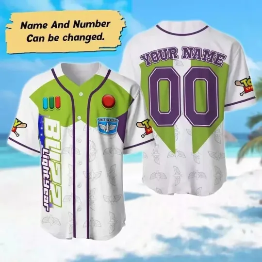Discover Personalized Toy Story Character Buzz Lightyear 3D Baseball Jersey Shirt Us Size