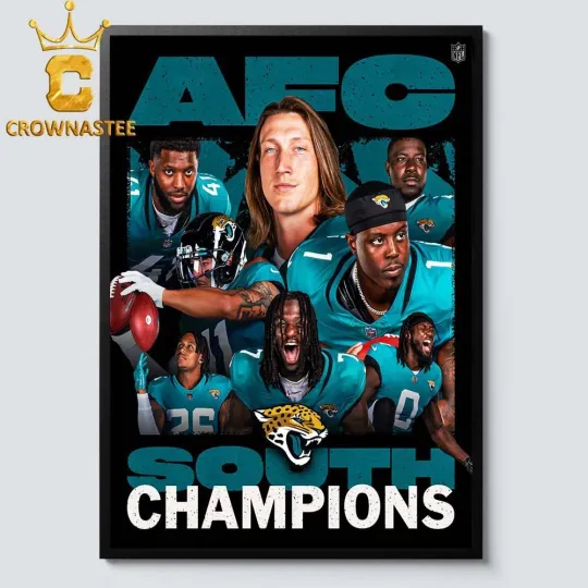 Discover NEW JAcks0nv!lle Team JAgvars 2025 Champions AFC South Champions Poster