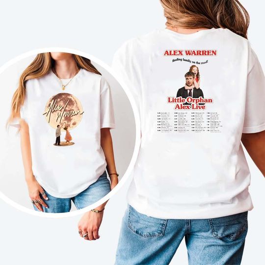 Discover Moon Graphic Live Tour T Shirt, Front Back Print Concert Tee, Unisex Music Fan Shirt, Retro Singer Tour Style 2026
