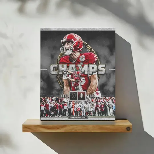 Indiana Hoosiers Football 2026 Champions Rose Bowl Poster | No Framed