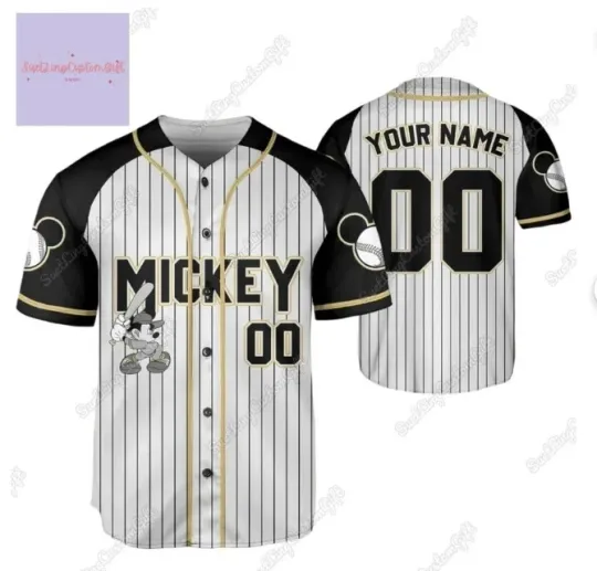 Discover Custom Disney Mickey 3D Baseball Jersey Shirt HALLOWEEN GIFT BEST PRICE US SIZE