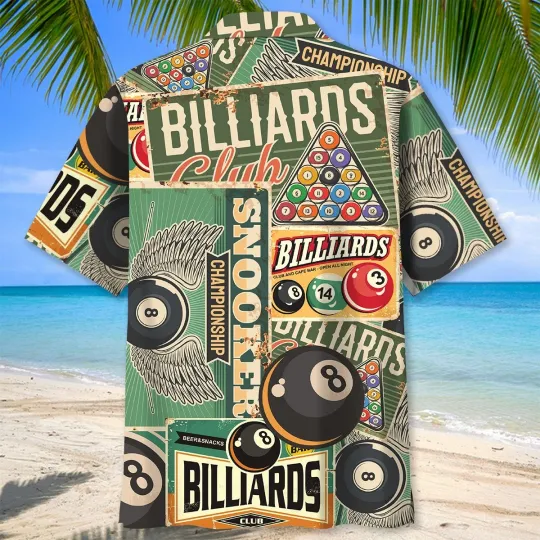 Discover Retro Billiard Hawaiian Shirt Retro Hawaiian Shirt