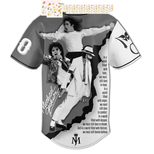 Michael Jackson King of the Pop Personalized Baseball Jersey