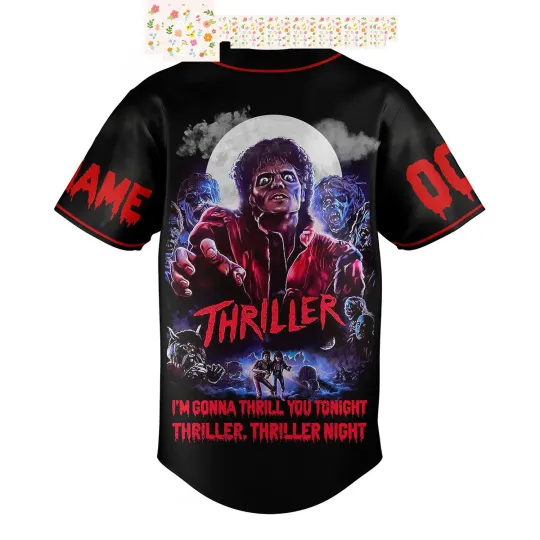 Michael Jackson Thriller Baseball Jersey Night I Gonna Thrill You