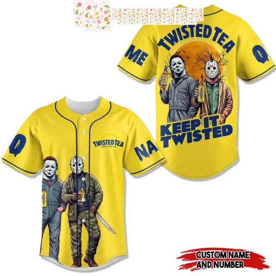 Twisted Tea Keep It Twisted Halloween Personalized Baseball Jersey