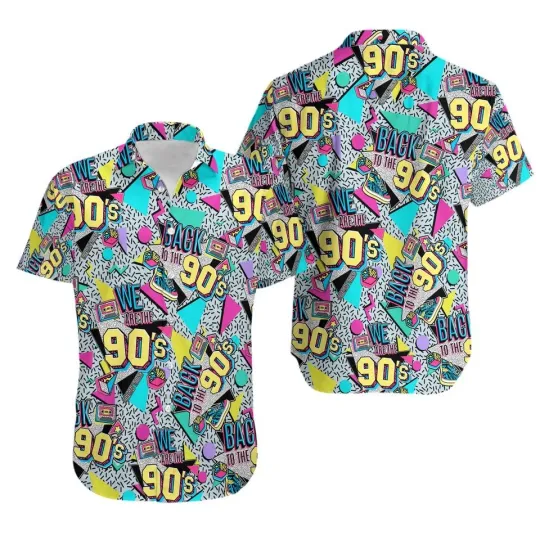 Discover Music Retro 90s Cool Design Aloha Hawaiian Shirt