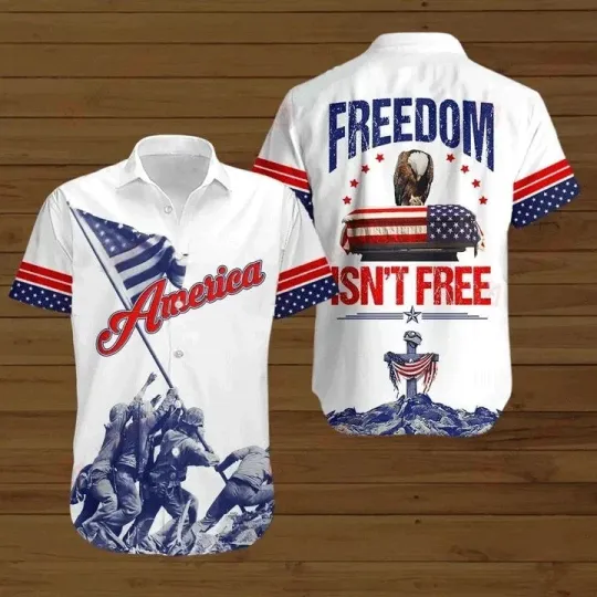 Discover Freedom Isnt Free Cool Design   Aloha Hawaiian Shirt