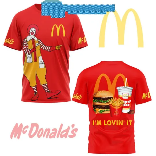 Discover McDonald and Clown Lovin' It 3D T-Shirt