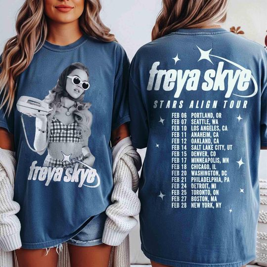 Discover Retro Freya Skye Silent Treatment Shirt, Stars Align Tour 2026 Festival Tee, Disney Channel Zombies 4 Nova Bright, Freya Skye Concert Music