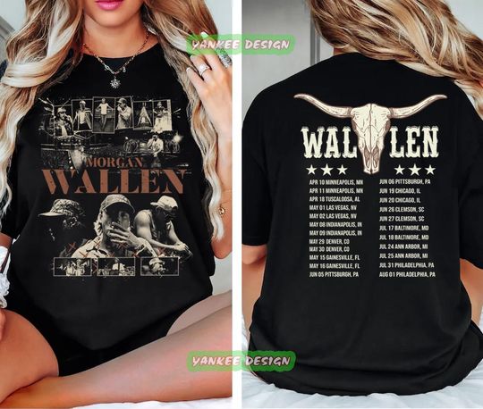 Discover Wallen Western Still The Problem Tour 2026 Double-Sided Shirt, Country Music Fan Tee, Wallen Merch Sweatshirt