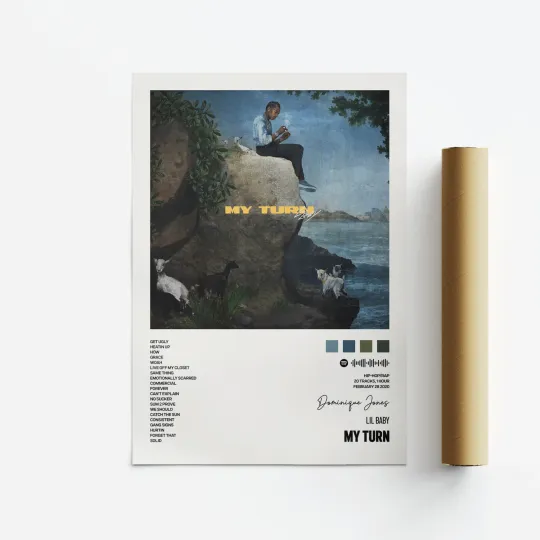 Discover Lil Baby My Turn Album Art Poster,Music Tracklist,Vertical Matte Poster