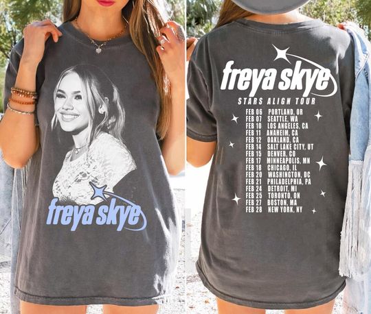 Discover Freya Skye Silent Treatment 2sided TShirt, Stars Align Tour 2026 Festival Tee, Freya Skye Concert Music