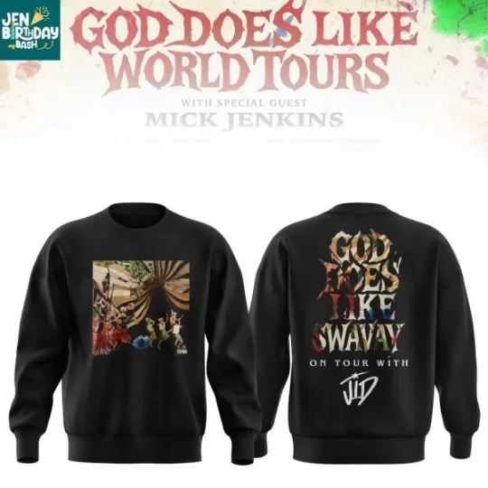 Discover HOT!!!!JID God Does Like World Tour 2026 Sweathsirt 2D