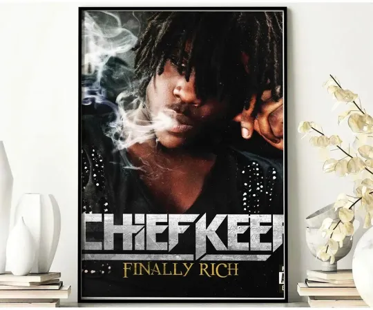 Discover Chief Keef Finally Rich Album Poster Drill Music Hip Hop Rap Vertical Print