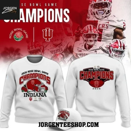 Discover HOT!!!! Hoosiers 2026 Rose Game Champs Go Big Red Sweatshirt 2D