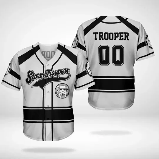 Personalized Star Wars Movie Storm Trooper 3D BASEBALL JERSEY SHIRT BEST PRICE
