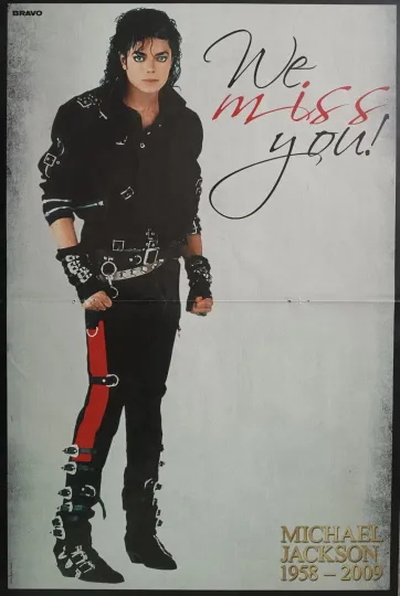 Michael Jackson A3 Poster 42x28cm Rare Clipping Memorabilia Bravo Magazine