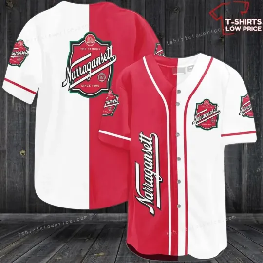 Discover Narragansett Beer Baseball Jersey_2af_97