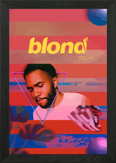 Frank Ocean Blond Album Cover Poster Wall Art Canvas Print