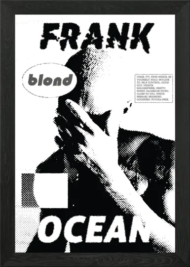 Discover Frank Ocean Blond Album Cover Art Framed Wall Art Poster Canvas Print Picture