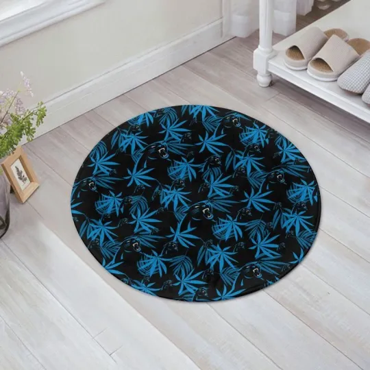 Discover Carolina Panthers Fans Circular Non-slip Mat Flannel Printed Floor Mat 23.6in