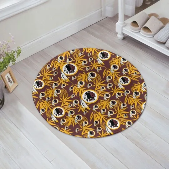 Discover Washington Redskins Fans Circular Non-slip Mat Flannel Printed Floor Mat 23.6in