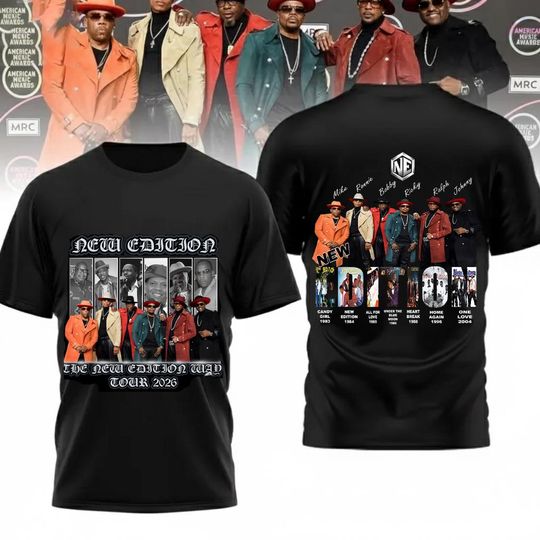 The New Edition Way Tour 2026  Hoodie, New Edition Band 3D Unisex Sweatshirt