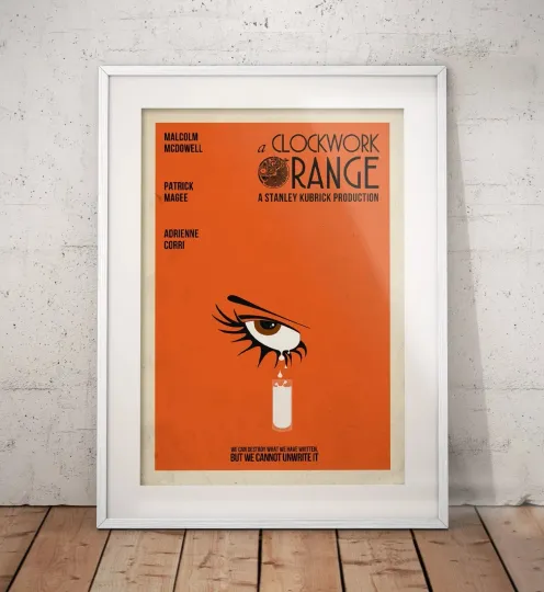Discover A Clockwork Orange Poster Minimalist Eye Art Stanley Kubrick Retro Movie Decor
