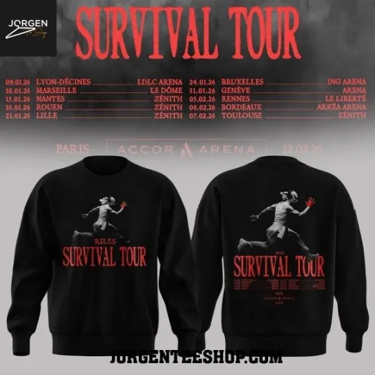Discover Riles Survival Tour 2026 Celebrating Sweatshirt 2D