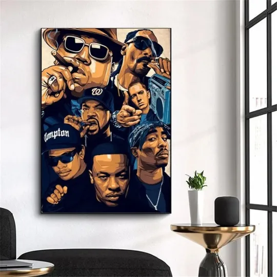 Discover Hip Hop Rapper Musician Poster, Urban Wall Decor, Noframe