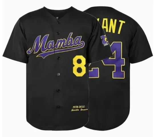 Discover Men's Baseball Jersey with Mamba & Number 24