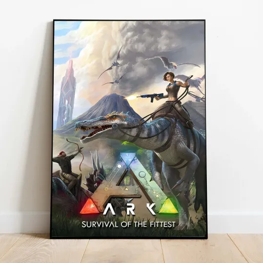 Discover ARK Survival Evolved Art Print - Video Game Poster - Home Decor - Premium Matte Vertical Poster