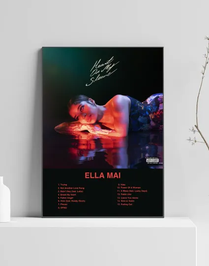 Ella Mai Heart On My Sleeve Premium Vertical Poster Music Artwork Tracklist