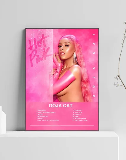 Discover Doja Cat Hot Pink Album Premium Vertical Music Poster
