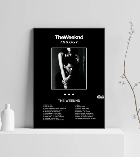 Discover Weeknds Trilogy Album Premium Vertical Poster Artwork and Tracklist