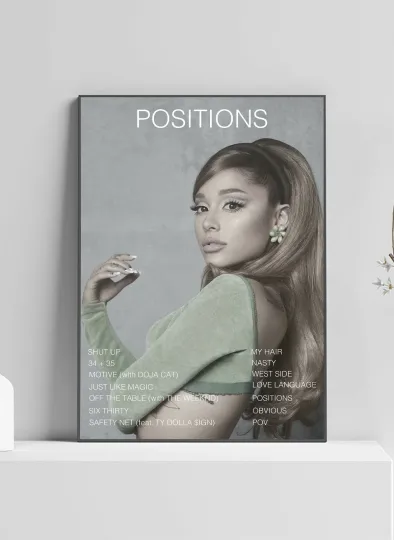 Ariana Positions Album Premium Music Poster | Artwork Tracklist