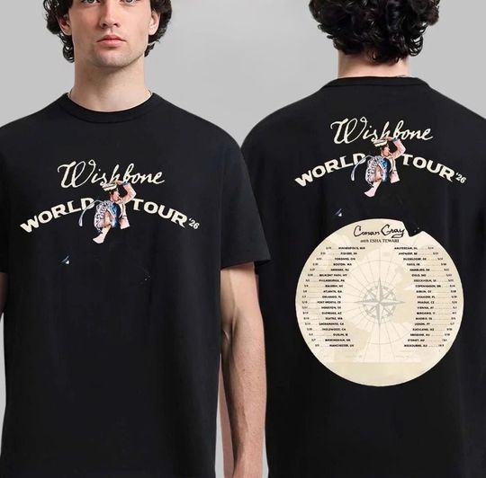 Discover Conan Gray Wishbone World Tour 2026 Two Sided T-Shirt Or Hoodie
