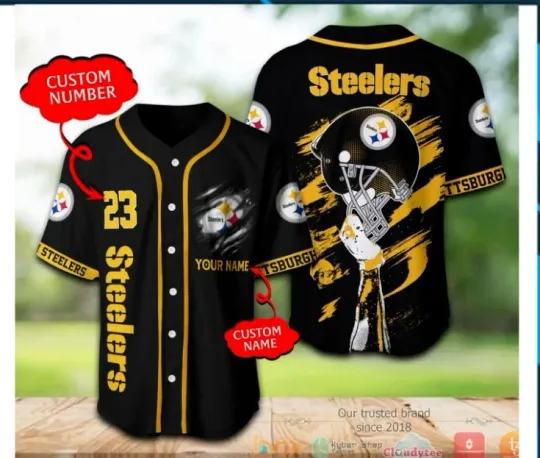 Discover Steeler PERSONALIZED Baseball Jersey - Baseball Jersey 3D -Dad gift